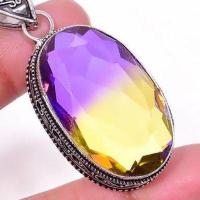 Ame 991c pendentif pendant 22x35mm 18gr ametrine bolivie mauve or achat vente bijou argent 925