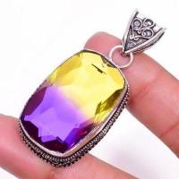 Ame 993b pendentif pendant 20x30mm 17gr ametrine bolivie mauve or achat vente bijou argent 925