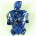 Amulette porte bonheur tortue lapis lazuli