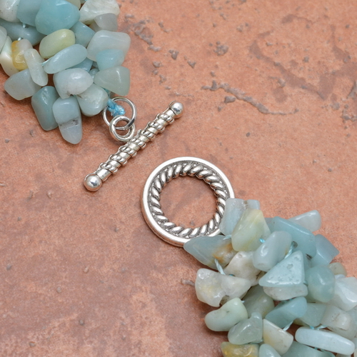 Amz 003b collier parure amazonite achat vente bijou argent 925