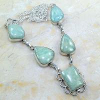 Amz 018a collier parure sautoir amazonite achat vente bijou argent 925