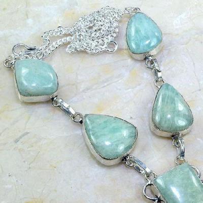 Amz 018a collier parure sautoir amazonite achat vente bijou argent 925