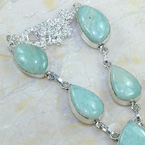 Amz 023c collier parure sautoir amazonite achat vente bijou argent 925