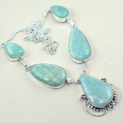 Amz 037a collier parure sautoir amazonite achat vente bijou argent 925