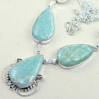 Amz 037b collier parure sautoir amazonite achat vente bijou argent 925