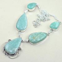 Amz 037d collier parure sautoir amazonite achat vente bijou argent 925