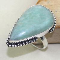 Amz 041b bague t60 chevaliere cabochon amazonite amazonite achat vente bijou argent 925