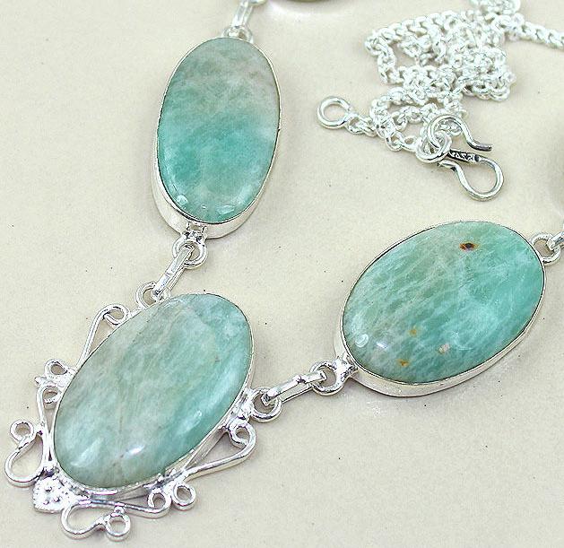 Amz 042b collier parure sautoir amazonite achat vente bijou argent 925