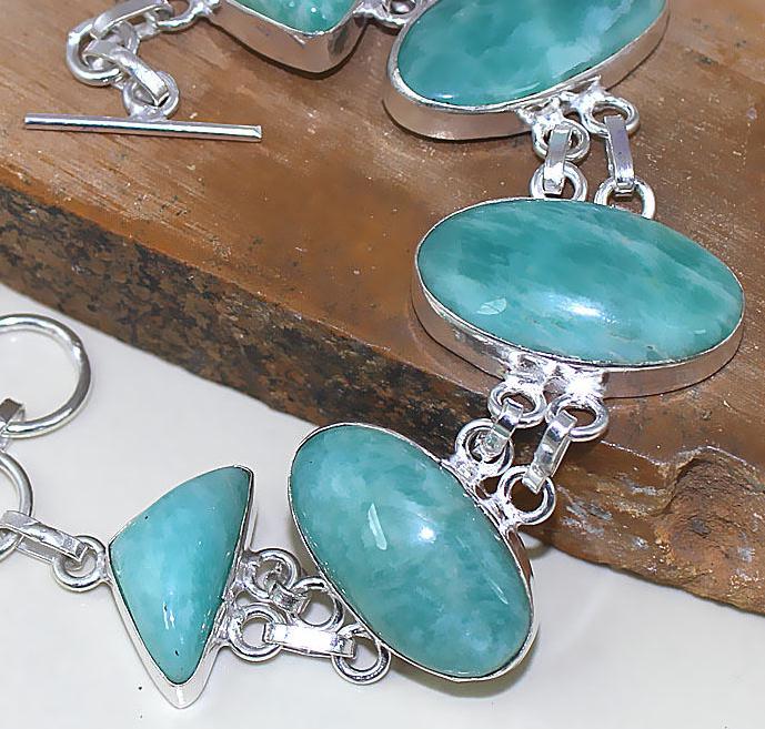 Amz 050b bracelet amazonite achat vente bijou lithotherapie argent 925