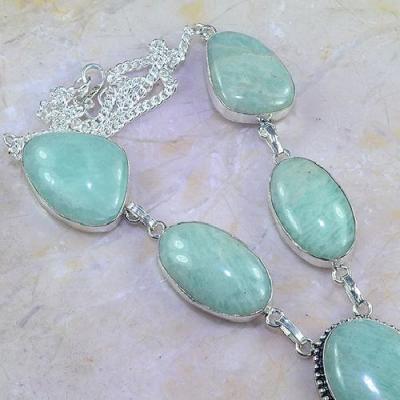 Amz 051a collier parure sautoir amazonite achat vente bijou argent 925