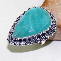 Amz 056a bague t61 chevaliere cabochon amazonite achat vente bijou argent 925