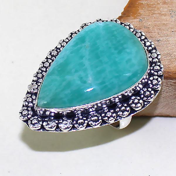 Amz 056a bague t61 chevaliere cabochon amazonite achat vente bijou argent 925