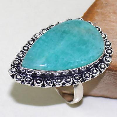 Amz 061a bague t65 chevaliere cabochon amazonite achat vente bijou argent 925