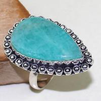 Amz 061b bague t65 chevaliere cabochon amazonite achat vente bijou argent 925