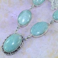 Amz 064b collier parure sautoir amazonite achat vente bijou argent 925