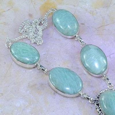 Amz 064b collier parure sautoir amazonite achat vente bijou argent 925