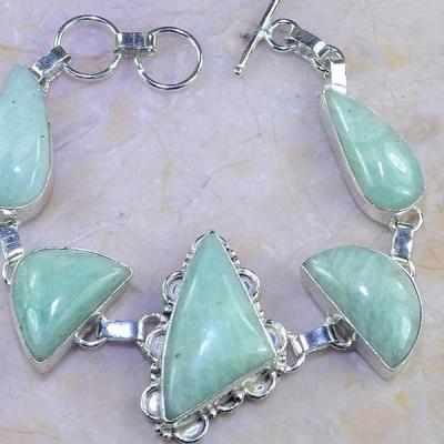 Amz 066c bracelet amazonite achat vente bijou ethnique historique argent 925