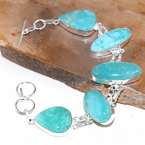Amz 101d bracelet amazonite achat vente bijou ethnique historique argent 925
