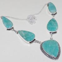 Amz 102a collier parure sautoir amazonite achat vente bijou argent 925