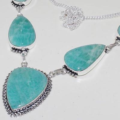 Amz 102a collier parure sautoir amazonite achat vente bijou argent 925