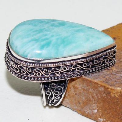 Amz 131a bague t59 chevaliere amazonite 22x28mm achat bijou argent 925