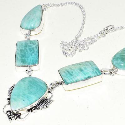 Amz 142b collier parure sautoir baroque amazonite 44gr achat bijou argent 925