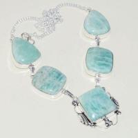 Amz 145a collier parure sautoir 50gr baroque amazonite grenat achat bijou argent 925