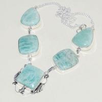 Amz 145d collier parure sautoir 50gr baroque amazonite grenat achat bijou argent 925