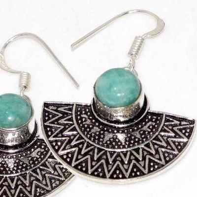 Amz 174c boucles oreille egyptiennes 8mm amazonite 7gr achat vente bijou argent 925