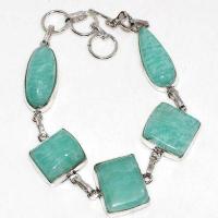 Amz 197a bracelet 5xamazonite 15x20mm 27gr achat vente bijou argent 925