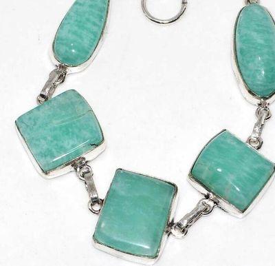 Amz 197b bracelet 5xamazonite 15x20mm 27gr achat vente bijou argent 925