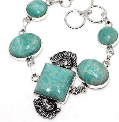 Amz 199b bracelet 5xamazonite 15x20mm 24gr achat vente bijou argent 925