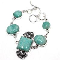 Amz 199d bracelet 5xamazonite 15x20mm 24gr achat vente bijou argent 925