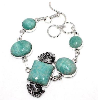 Amz 199d bracelet 5xamazonite 15x20mm 24gr achat vente bijou argent 925