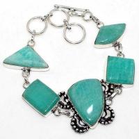 Amz 231a bracelet 5xamazonite 15x20mm 22gr achat vente bijou argent 925