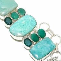 Amz 247c bracelet amazonite emeraude 25x15mm 50gr achat vente bijou argent 925