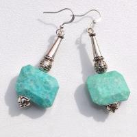 Amz 251c boucles oreilles amazonite aigue marine 17gr 15x20mm argent