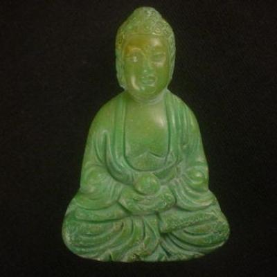 Bdh 002 figurine statue bouddha jade vert 50gr 60x48x18mm bouddhisme esoterique 1
