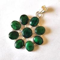 Bij 006 pendentif pendant emeraude 10x12mm 18mm 40x60mm argent925 1