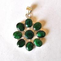 Bij 006 pendentif pendant emeraude 10x12mm 18mm 40x60mm argent925 3