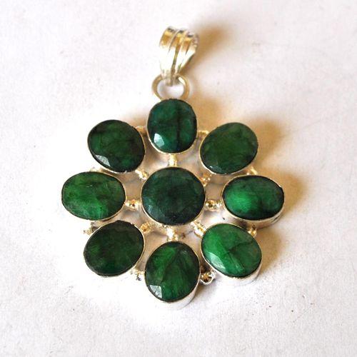 Bij 006 pendentif pendant emeraude 10x12mm 18mm 40x60mm argent925 4