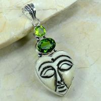 Bm 0301a pendentif medievale jaspe peridot argent 925 achat vente