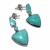 Boucles d oreille en argent rhodieavec amazonite lapis et amethyste