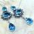 Boucles pendants oreilles topaze bleue suisse argent 925 vente achat