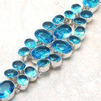 Bracelet topaze iolite bleue bijou argent 925 vente achat 4 