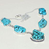 Collier parure sautoir turquoise 37gr tibet achat vente bijou argent 925