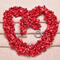 Cr 0200 collier parure corail nuggets 5x10mm 3x90cm 160 170gr ethnique 5