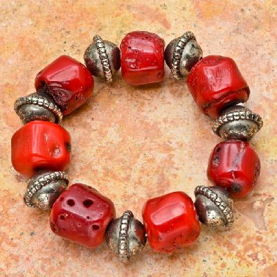 Cr 0366c bracelet corail rouge achat vente bijoux ethniques