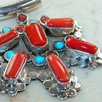 Cr 0371a pendentif ethnique berbere corail naturel bijou achat vente argent 925