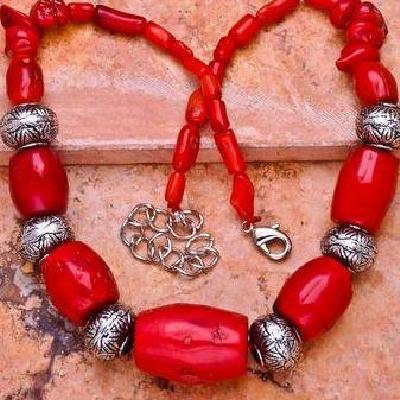 Cr 0376b collier parure sautoir corail orange achat vente bijoux ethniques